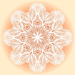 Beautiful Decorative Snowflake (Vector), Patterned design