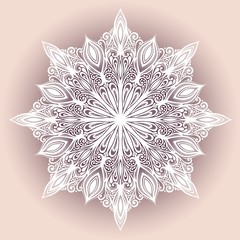 Beautiful Decorative Snowflake (Vector), Patterned design