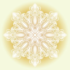 Beautiful Decorative Snowflake (Vector), Patterned design