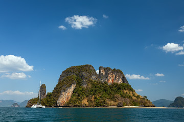 the mountain island in the sea