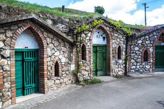 Wine cellars in village Kobyli