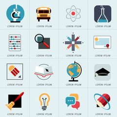 Abstract logos web Icons and globe vector symbol.