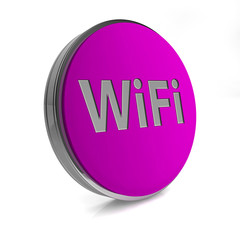 wifi circular icon on white background
