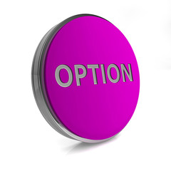 option circular icon on white background