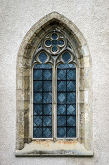 Beautiful medieval church window, ideal form