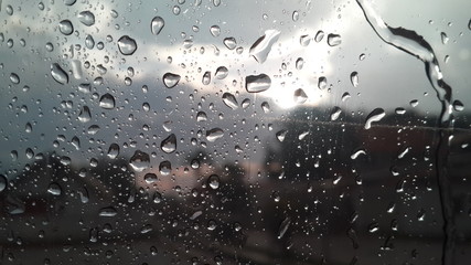 Lluvia y neblina desde mi ventana