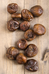 some dried figs on wood