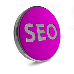 Seo circular icon on white background
