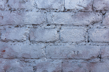 brick wall in silver paint