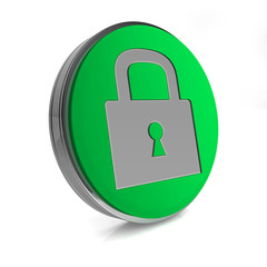 protect circular icon on white background