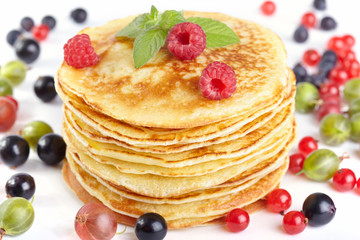 Pancakes with berry