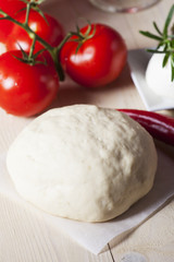 roher Hefeteig für Pizza