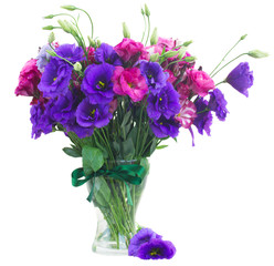 bunch of  mauve eustoma flowers