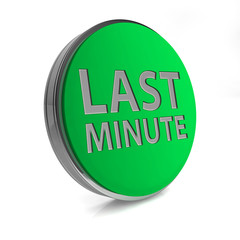 Last minute circular icon on white background