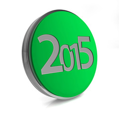 2015  circular icon on white background