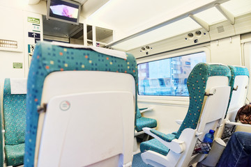 Interior of the high-speed train.