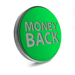 Money back circular icon on white background
