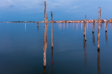 Abendd&auml;mmerung in Sottomarina, Italien