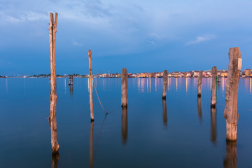 Abendd&auml;mmerung in Sottomarina, Italien