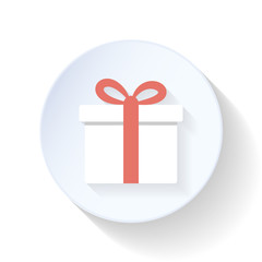 Gift in box flat icon