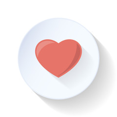 Heart flat icon