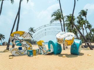 Fototapeta premium Siloso Beach Sentosa Singapore