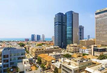 Deurstickers panorama of the city Tel Aviv © Olexandr