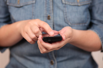 Young women with smartphone