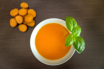 Soup with pumpkin and carrots
