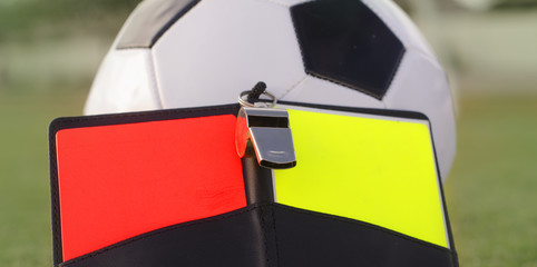Football soccer referee decision concept image