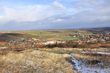 Fototapeta na wymiar Panoramic view of the historic part of Retz
