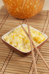 Rice kasha with pumpkin