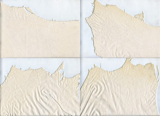 Ragged edges suede light leather texture