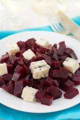 salad beet with cheese on plate