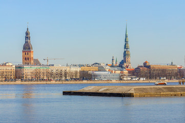 View on Riga Old town coasline