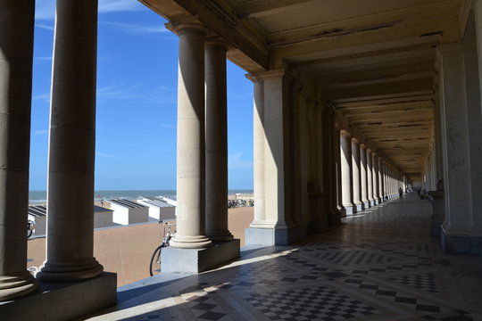 Seafront promenade in Oostende, Belgium