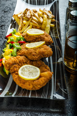 Schnitzel with french fries