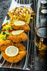 Schnitzel with french fries