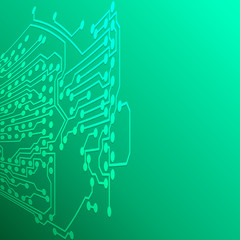 Microchip background, electronic circuit, EPS10 vector