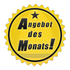 Naklejka premium es18 EmailleSchild - adm adm6 Angebot des Monats - gelb g2091