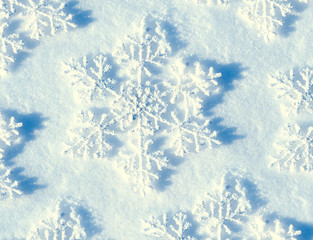 Winter Snow Background. Snowflake closeup