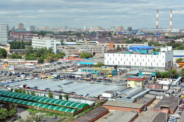Obraz premium South port district in Moscow, the automobile market