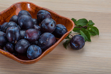 Fresh plums