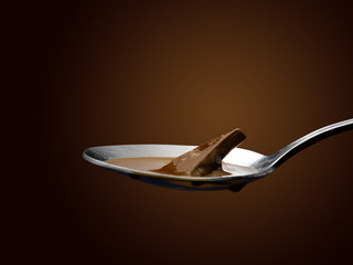 cucchiaio con cioccolato