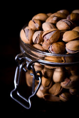 Pistachios in jar
