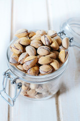 Pistachios in jar