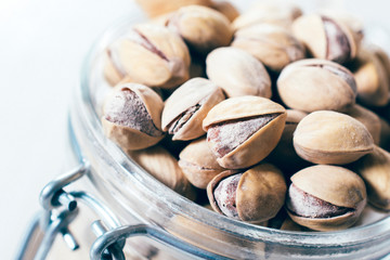 Close up to pistachios