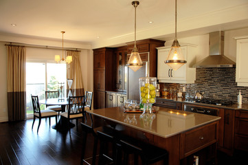 A nice kitchen in model home.