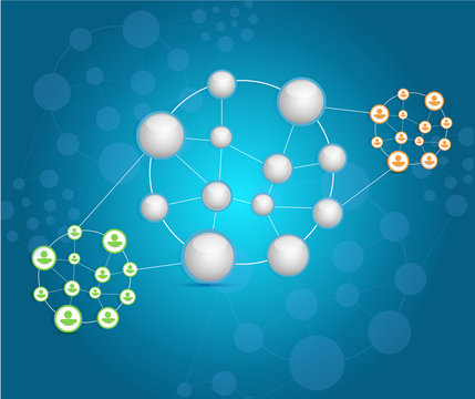 people sphere network illustration