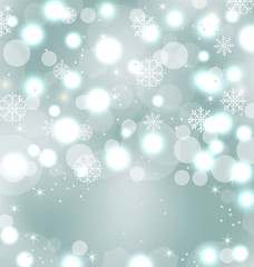 Christmas cute wallpaper with sparkle, snowflakes, stars